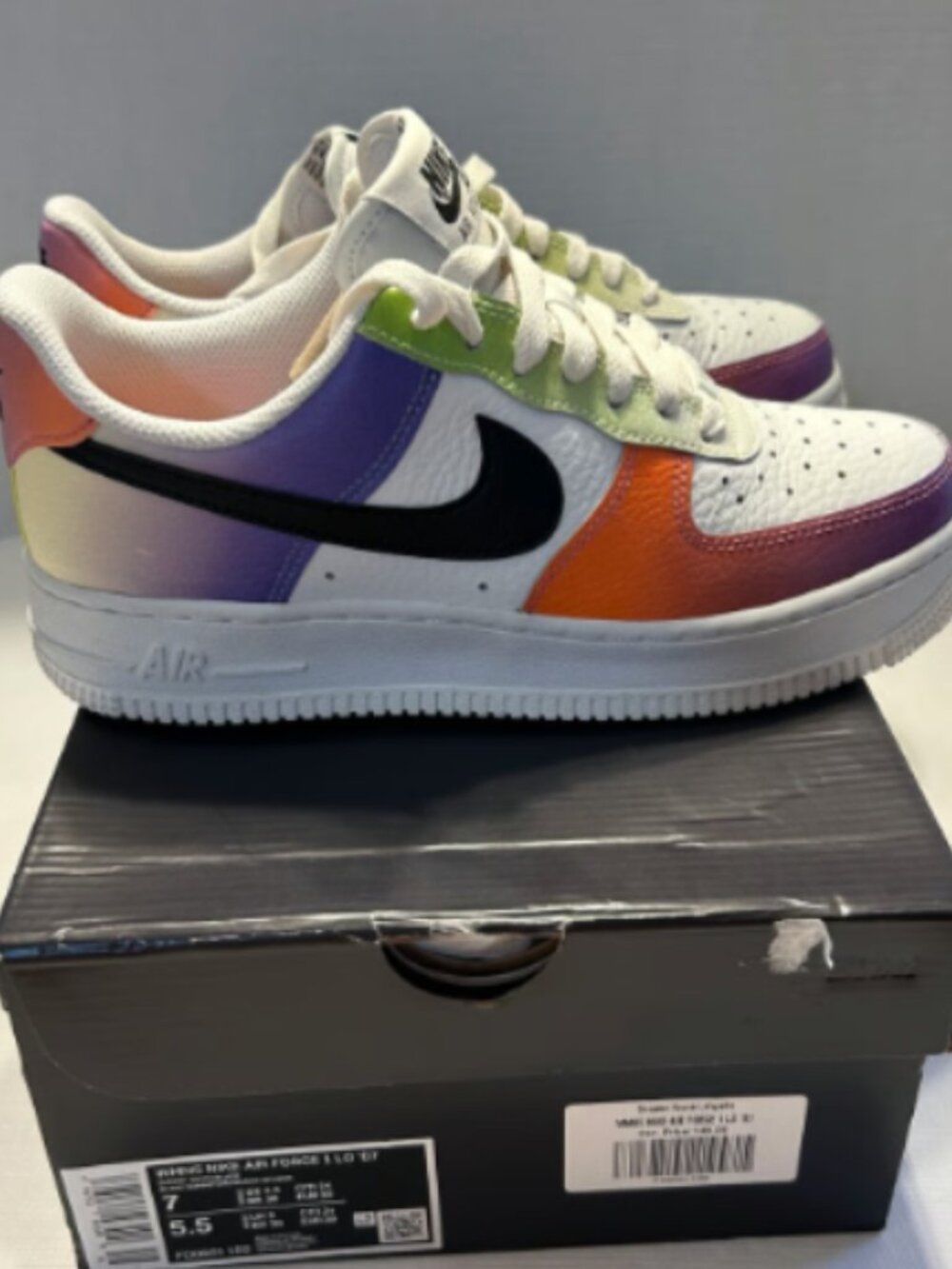 Women's Nike AIR FORCE 1 LOW '07 'MULTI-COLOR GRADIENT SZ 7